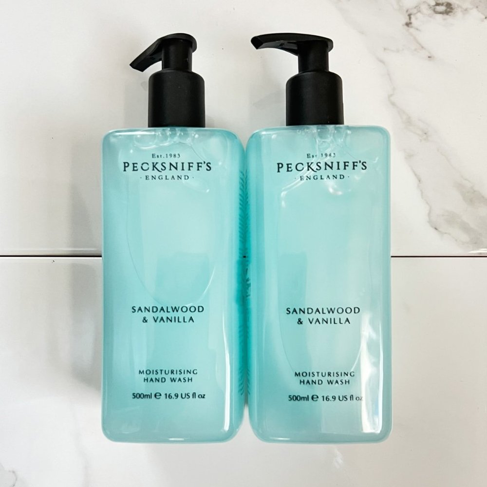NEW 2x Pecksniffs Sandalwood Vanilla Moisturizing Liquid Soap, 16.9 fl oz